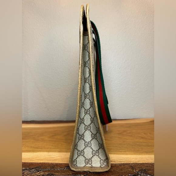 VINTAGE GUCCI GG Plus Sherry Line Tote - Picture 3 of 7